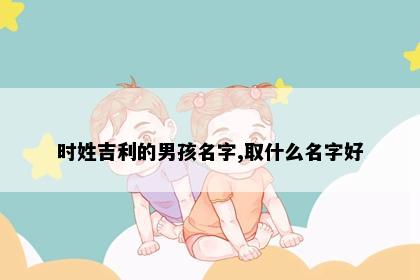 时姓吉利的男孩名字,取什么名字好